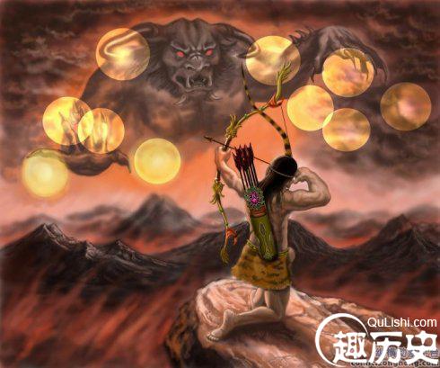 后羿射日：中国古代的神箭手的传奇故事之一