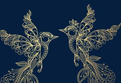 连理枝、比翼鸟：中国古典诗词常用典故之一，如白居易《长恨歌》